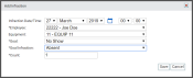 Add Infraction dialog window